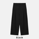 Merries Pintuck Banding Wide Pants