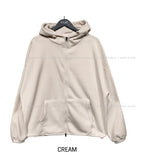 Toto Fleece String Two-Way Hooded Zip-Up