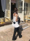 Det Satin Pintuck Frill Sleeveless One Piece