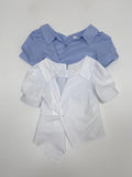 Virtue Unbalanced Puff Half Sleeve Shirt