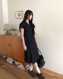 Mattia Double Button Short Sleeve Blouse