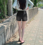 Hip Pads Detachable Span Denim Shorts