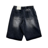 Steel black bermuda denim jeans