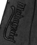 WASHED CUT OFF APPLIQUE SWEAT PANT