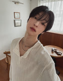 Talo Rib Henley Neck Knit