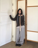 [MADE] Tens Crochet Net Overfit Boat Neck Knit