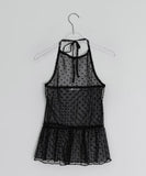 Narvi Dot See-through Halterneck Layered Sleeveless