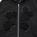 Ruffle Zip Hoodie