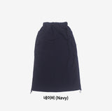 Poron string back slit pocket skirt