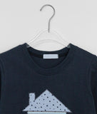 Giltbee Star Embroidered Crop Short Sleeve Tee