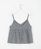 Takaru check button bustier sleeveless