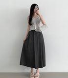 Stripe Pattern Shoulder Banding Off-shoulder Sleeveless Blouse