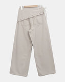 Maon Eyelet Scarf Layered Cotton Pants