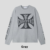 Coast Waffle Cross Lettering Long Sleeve
