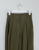 Bow Cotton High Waist Wide Pants
