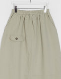 Fluku Vintage Pocket Banding Long Skirt