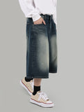 Tinted Half Bermuda Jeans