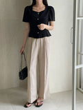 Harpies Pin Tuck Wide Slacks