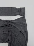 Shirring Collar Slim T-shirt