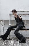 Snap Slit Denim Pants