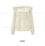 Mars Ribbon Off-Shoulder Knit