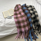 Soft Check Balaclava Muffler