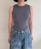 Tekong Basic Color Rib Sleeveless