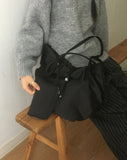 Kuton Vintage Raw Stone Satin Padded Shoulder Bag
