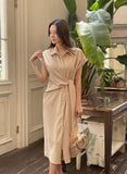 Kozel Roll-up Shirt Wrap One Piece