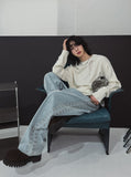 Pinata embroidery wide denim pants