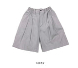 Raoul two-tuck wide half pants