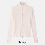 Pollim High Neck Muscle Fit Warmer Knit Zip-Up