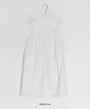 Umi Shirring Layered Lace Sleeveless One Piece