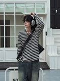 Uber Stripe Henley Neck Long Sleeve T-Shirt