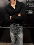 Senko Rib Half-zip Muscle Fit Knit