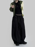 Maxi wide washed pants