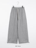 Unoki banding string brushed jogger pants