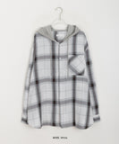 [unisex] Rotany Over Check Hood Shirt