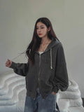 Noxie Pigment Embroidered Two-Way Hood Zip Up
