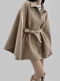 Wool 10%) Gota Cape Half Coat