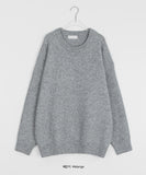 [unisex] Yukina Round Over Wool Knit - Wool 100