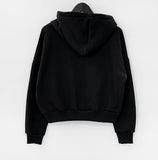 Rie Wrap Brushed Hooded Zip-Up