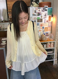 Kahina Layered Frill Sleeveless Blouse