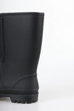 string rain boots black