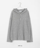 [unisex] Tatsuna Summer Knit Button Hood Cardigan