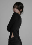[ EEUN MADE ] V neck slim longsleeved