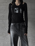 Strap Grayish Denim Pants