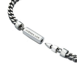 (W) Curve Box Antique Chain Bracelet