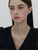 Champagne Full Moon Silver Duo Shine Necklace S