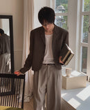 Lens Button Crop Blazer